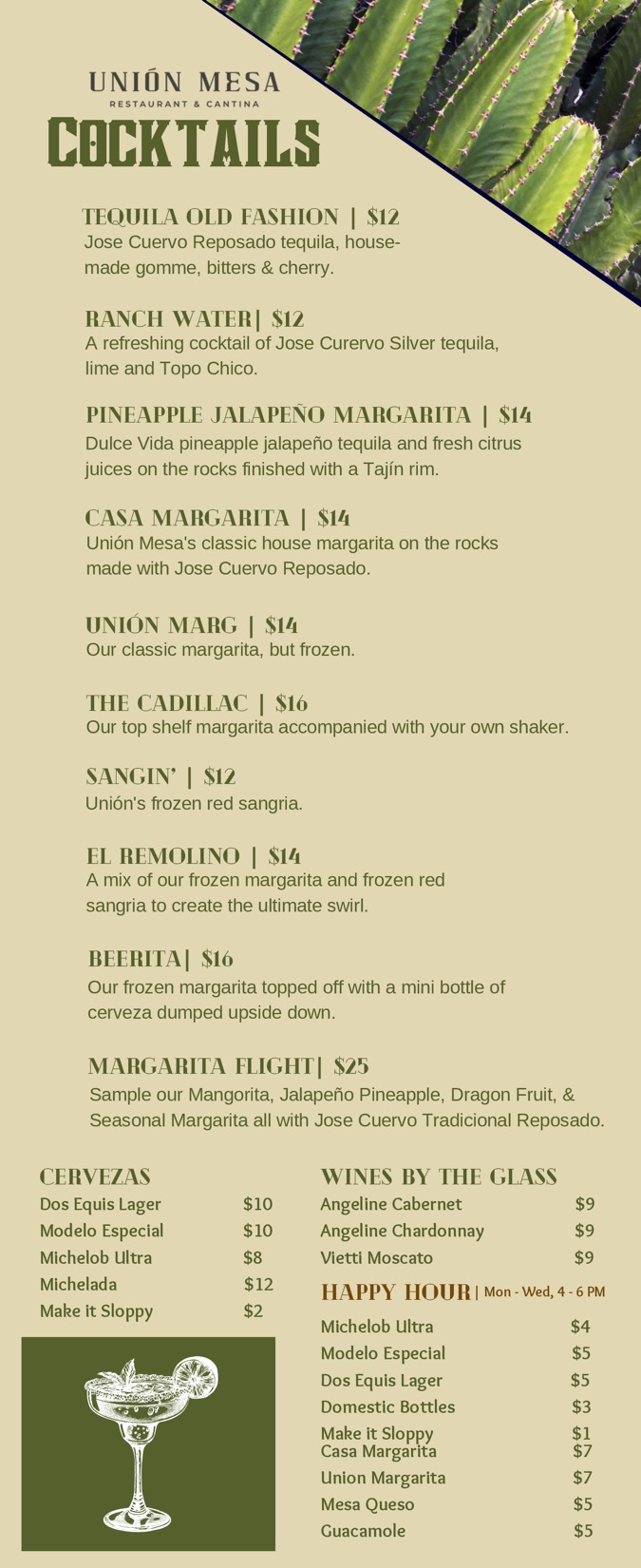 UM Cocktail Menu